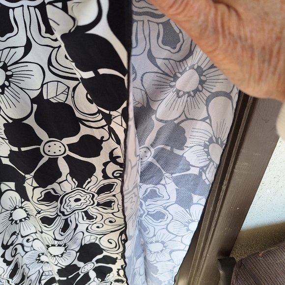 VTG Thanx Collection CoverUp SzL Wht/Blk Dolman Sleeve No Belt - Picture 6 of 9